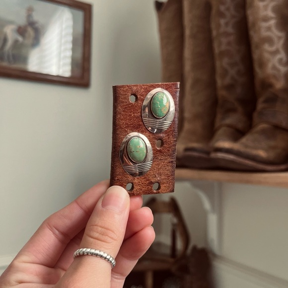 SOLD Navajo Made Turquoise Earrings - Picture 1 of 3